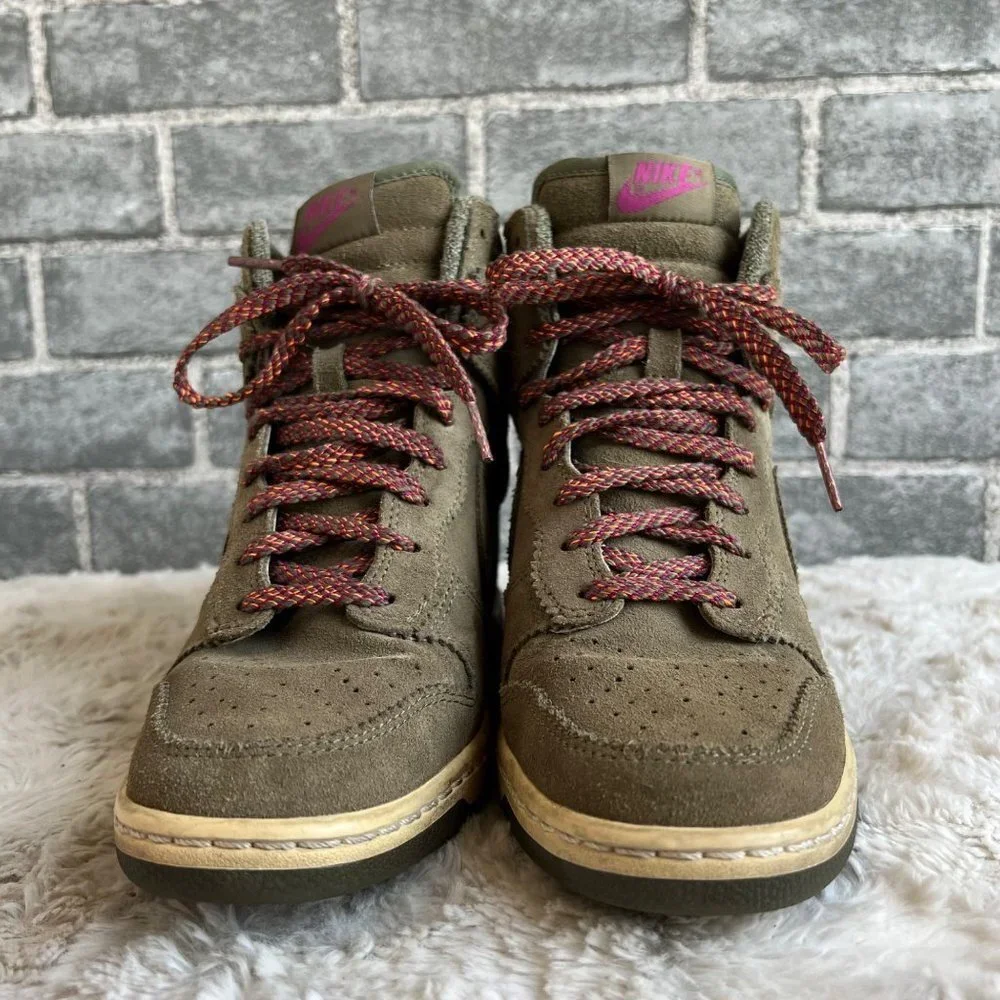 Nike Dunk Sky Hi Essential Desert Camo Sneakers Size 8.5